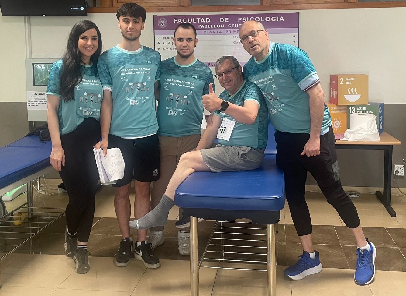 Apoyo sanitario de Fisioterapia y de Podología en la carrera de la Facultad de Psicología