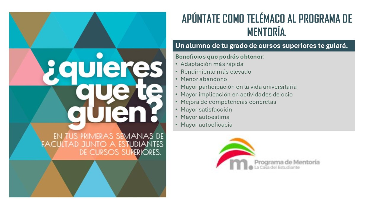 Programa de Mentorías. Abierto plazo de inscripción